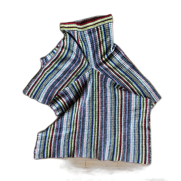 ReM'Ade by Marques Almeida Multicolor Striped Wool Midi Skirt Women's Size Small - Picture 9 of 11